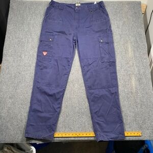 TICOMELA FR Flame Resistant Navy Blue Cargo Work Pants Men's Size 40x34 (38x33)